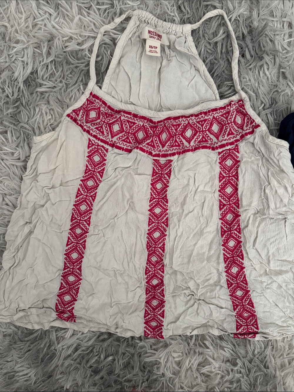 Mossimo Boho Embroidered Halter Tank Top Set (XS) - Picture 2 of 5
